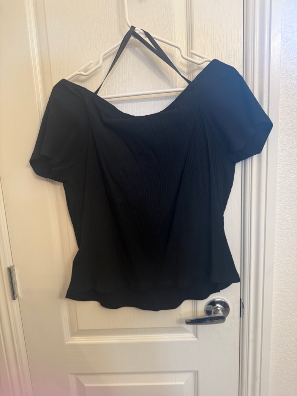 Hell Bunny Black Ribbed Moon “Phaze” Top - Picture 2 of 4